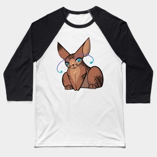 Silent Judgment Brown Tabby Alien Cat :: Canines and Felines Baseball T-Shirt